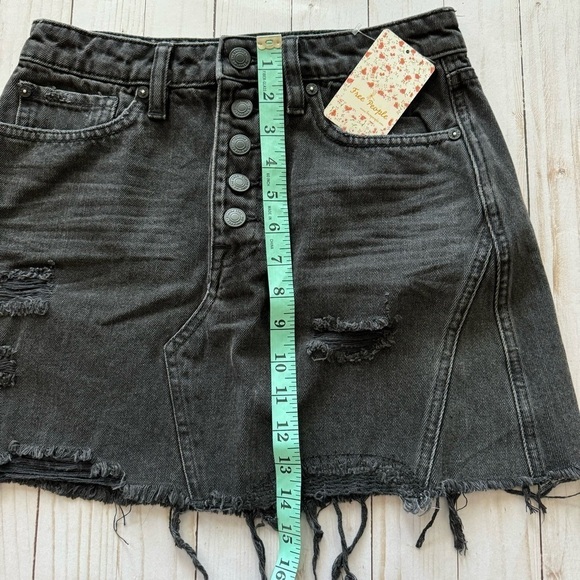 Free People Denim A-Line Skirt Size 26 - Picture 14 of 14
